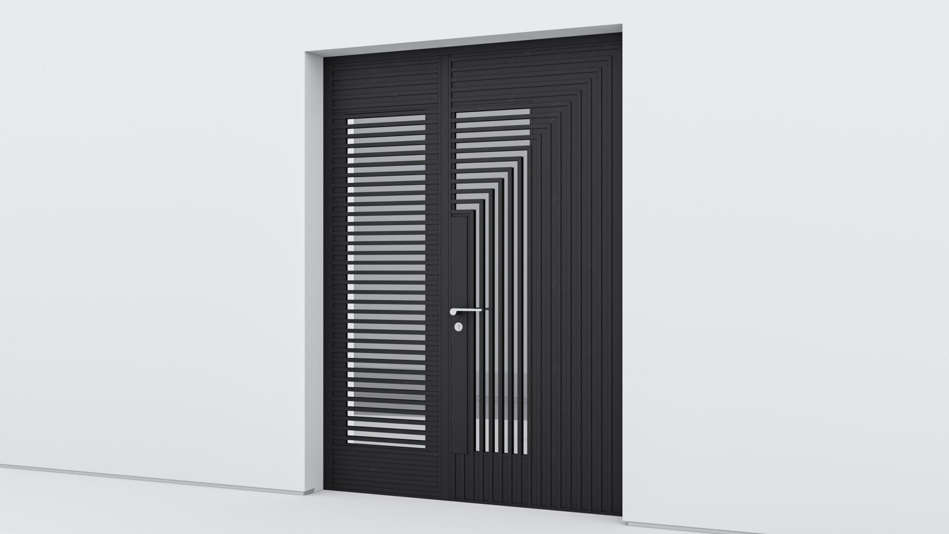 Aluminium door 227 3D model_1