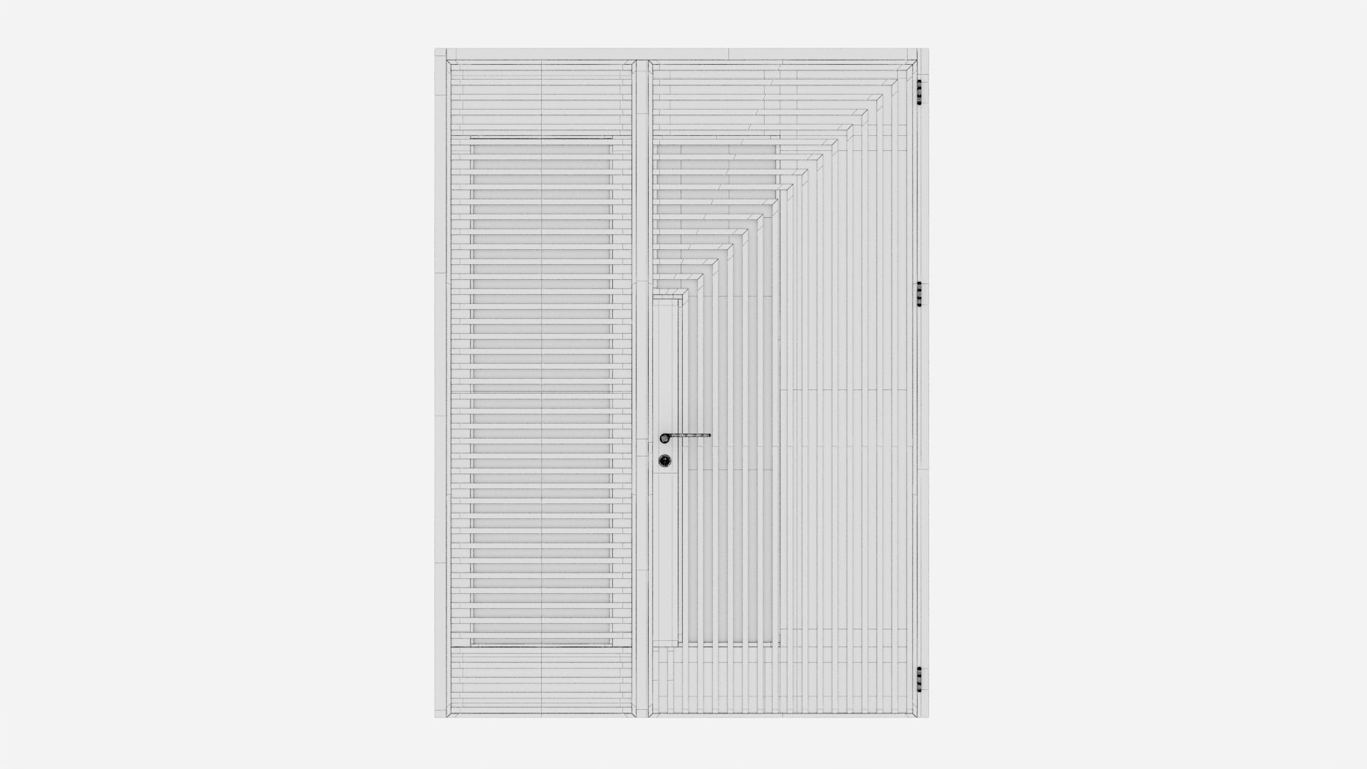 Aluminium door 227 3D model_3