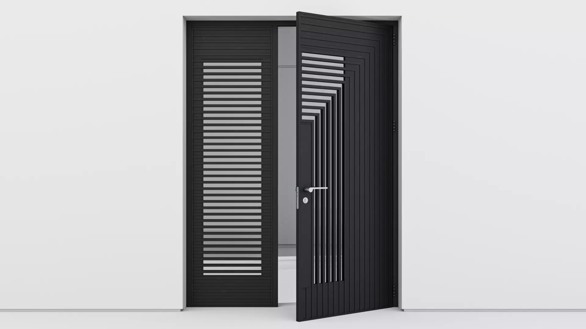 Aluminium door 227 3D model_0