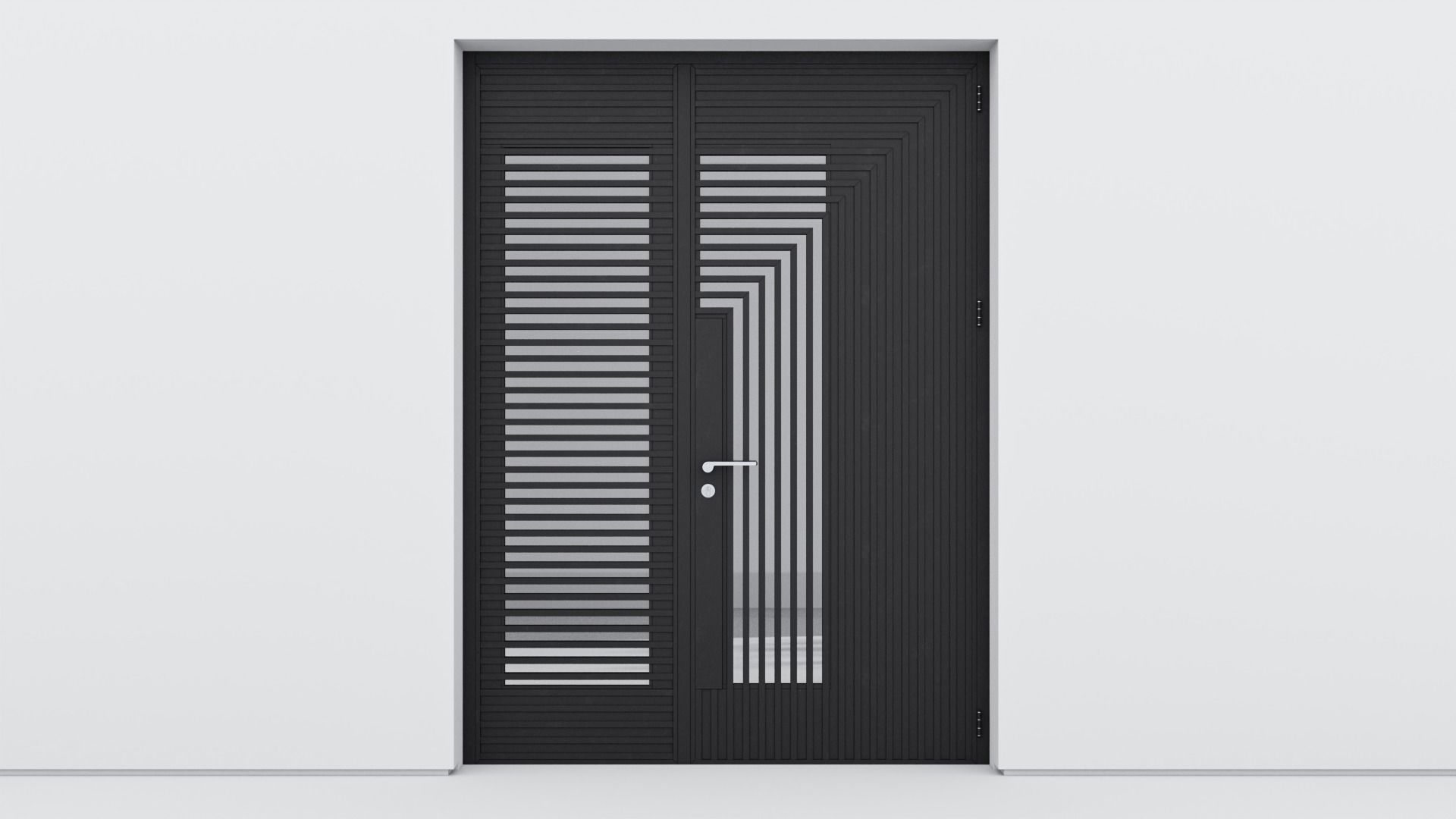 Aluminium door 227 3D model_5