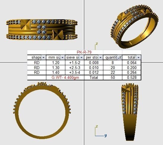 Gents ring - 79 3D print model_3