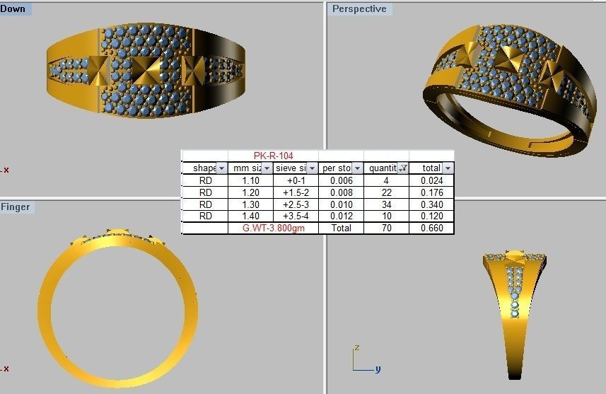 Gents ring - 104 3D print model_3