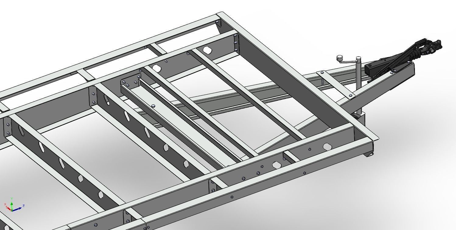 Tiny house caravan chassis REAL project 10 Meter  3D model_2