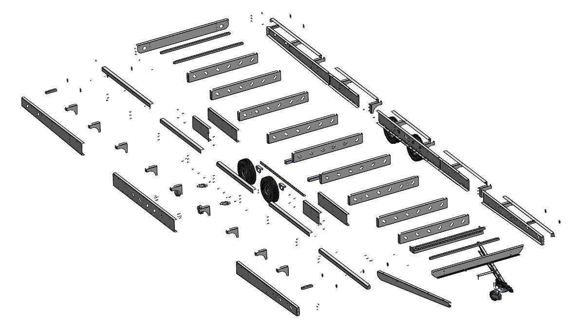Tiny house caravan chassis REAL project 10 Meter  3D model_6