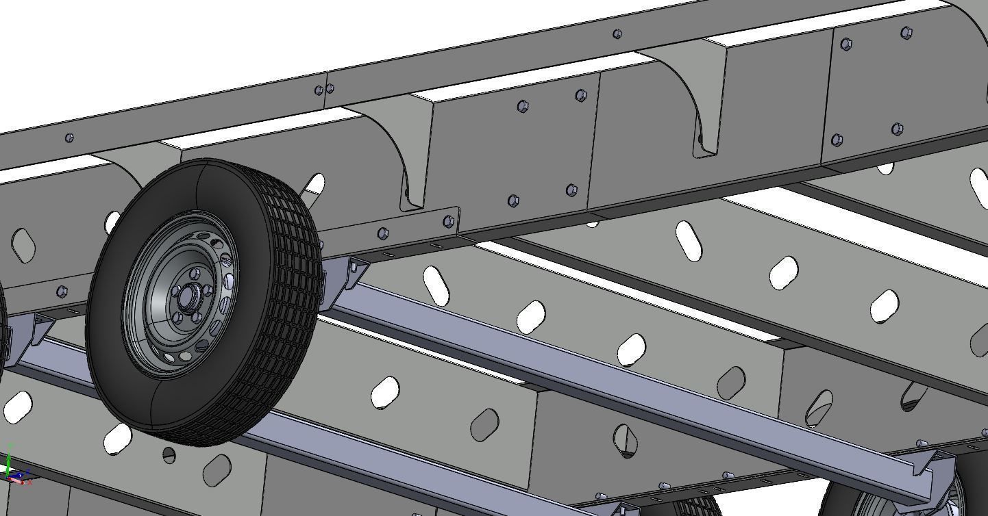 Tiny house caravan chassis REAL project 10 Meter  3D model_4