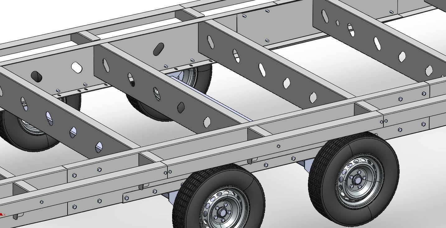 Tiny house caravan chassis REAL project 10 Meter  3D model_5