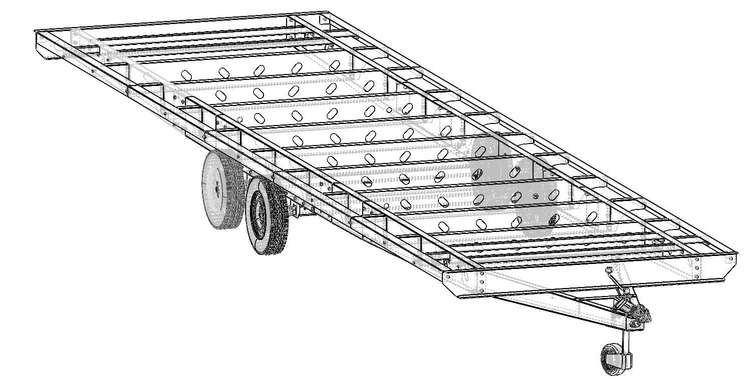 Tiny house caravan chassis REAL project 10 Meter  3D model_12