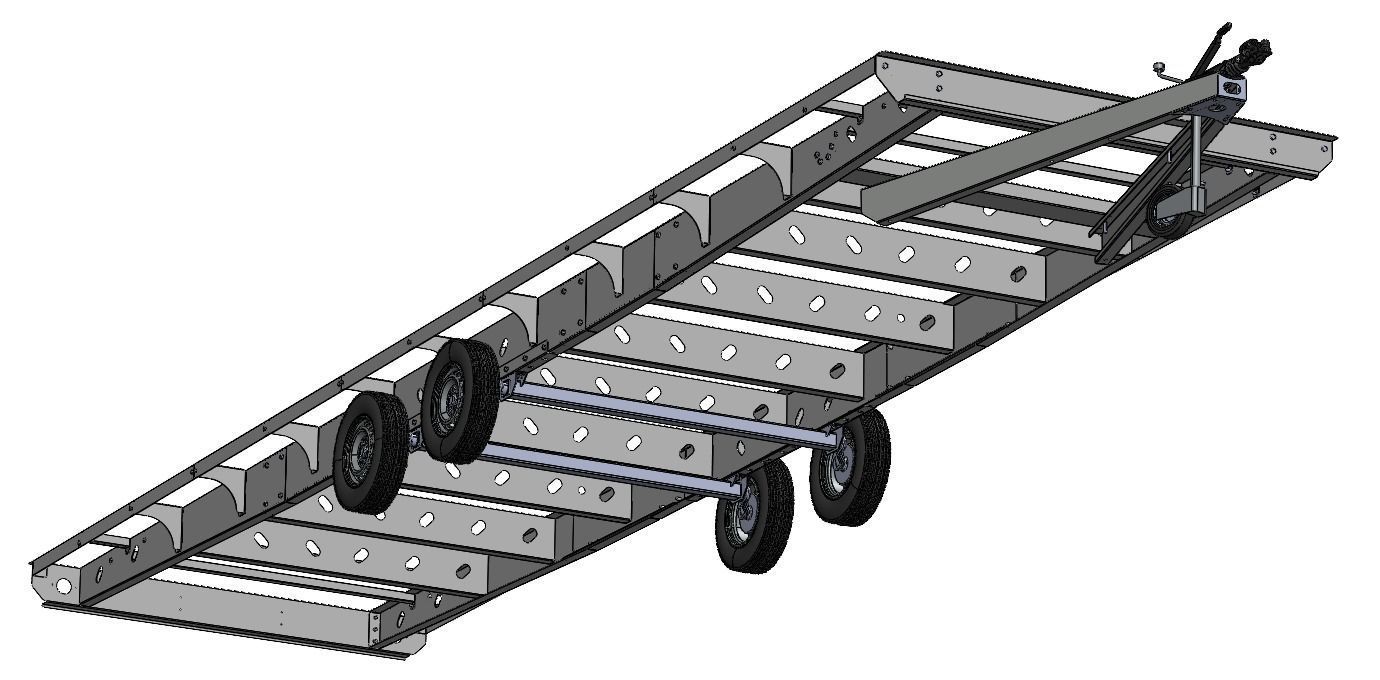 Tiny house caravan chassis REAL project 10 Meter  3D model_1