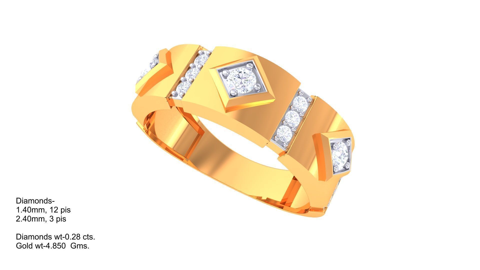 Gents ring - 5 3D print model_1