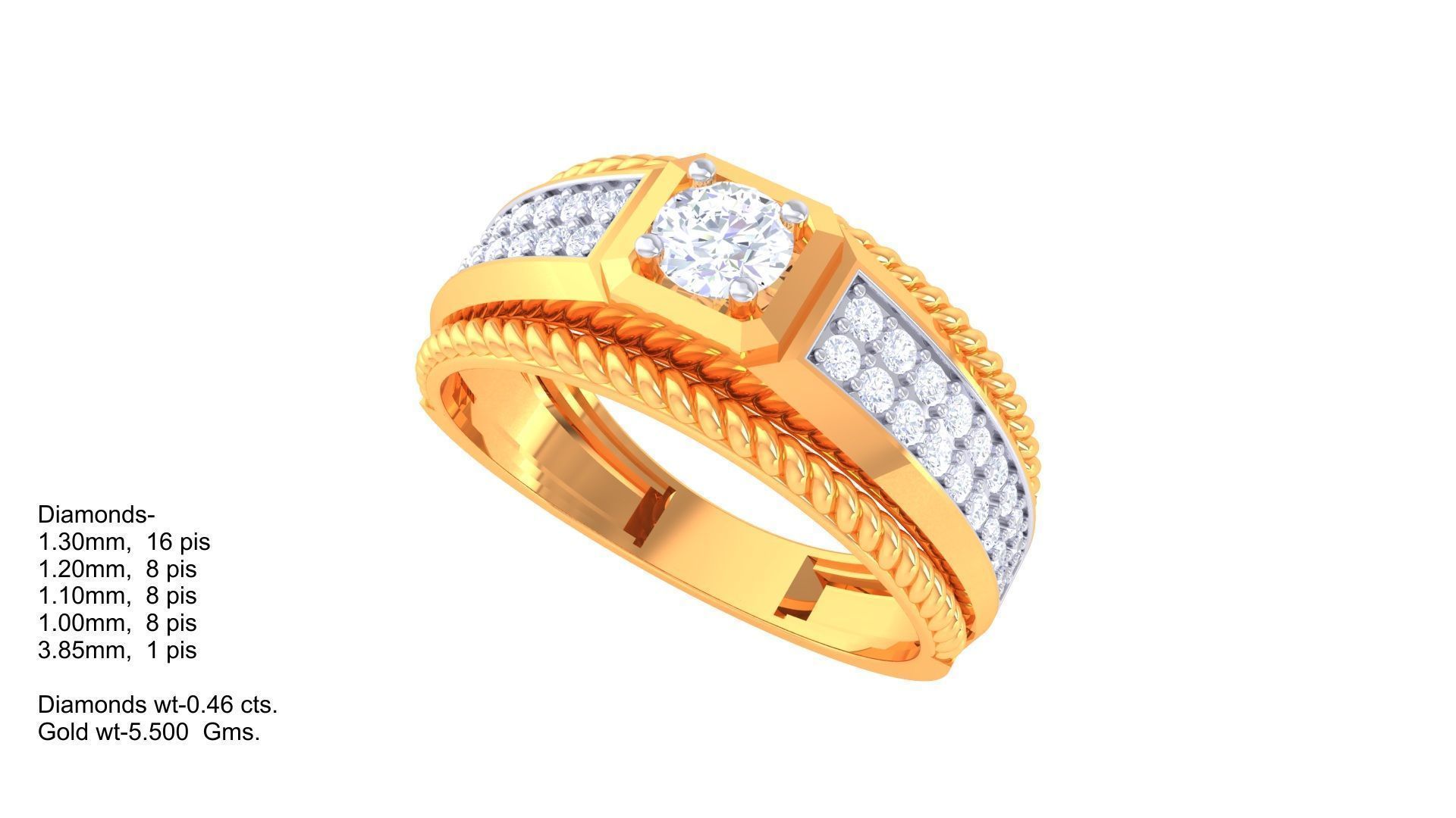 Gents ring - 12 3D print model_1