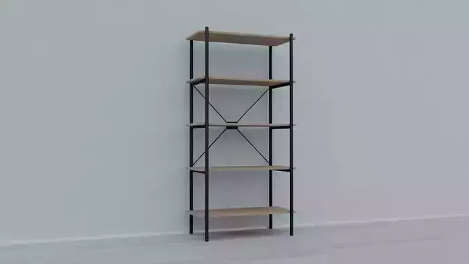 Shelving VANDBORG 5 Jysk Low-poly 3D model