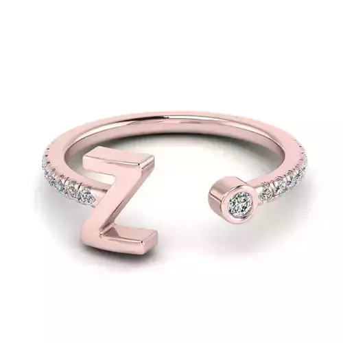 Jewelry alphabet Ring Z