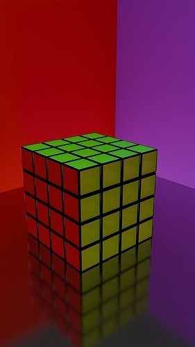 Rubiks Cube 3d Model Low-poly 3D model