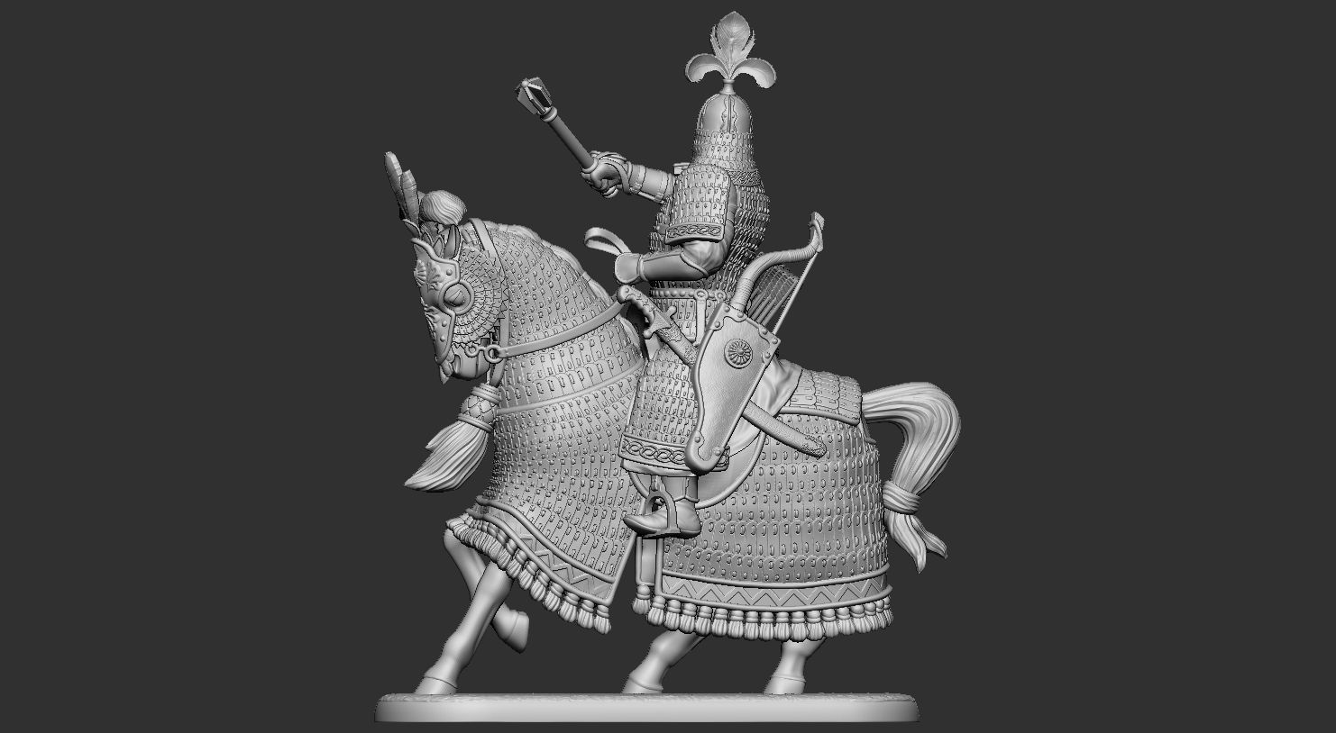 mongolian rider 1 3D print model_5