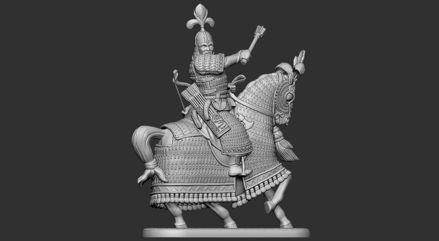 mongolian rider 1 3D print model_17