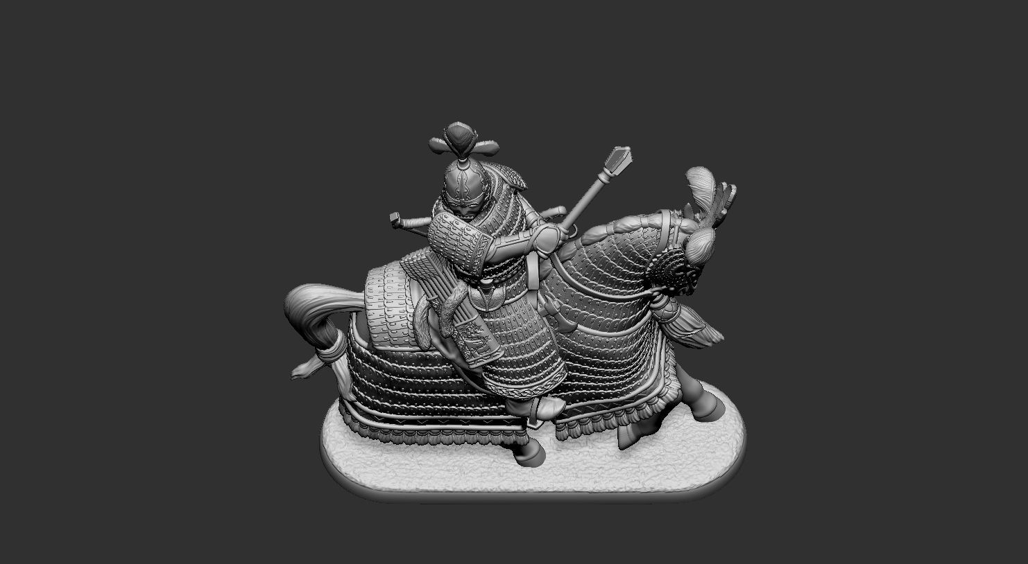 mongolian rider 1 3D print model_20