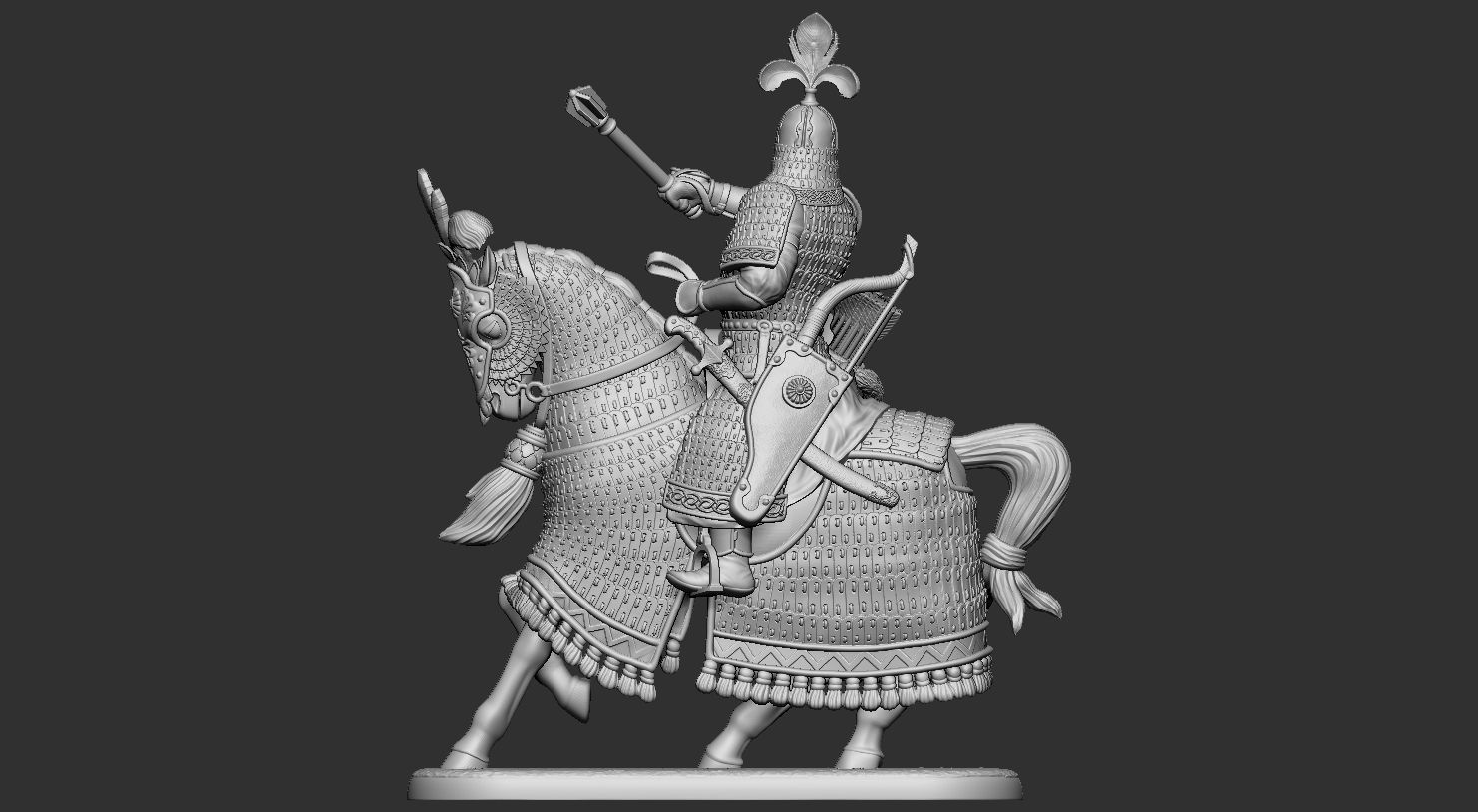 mongolian rider 1 3D print model_6