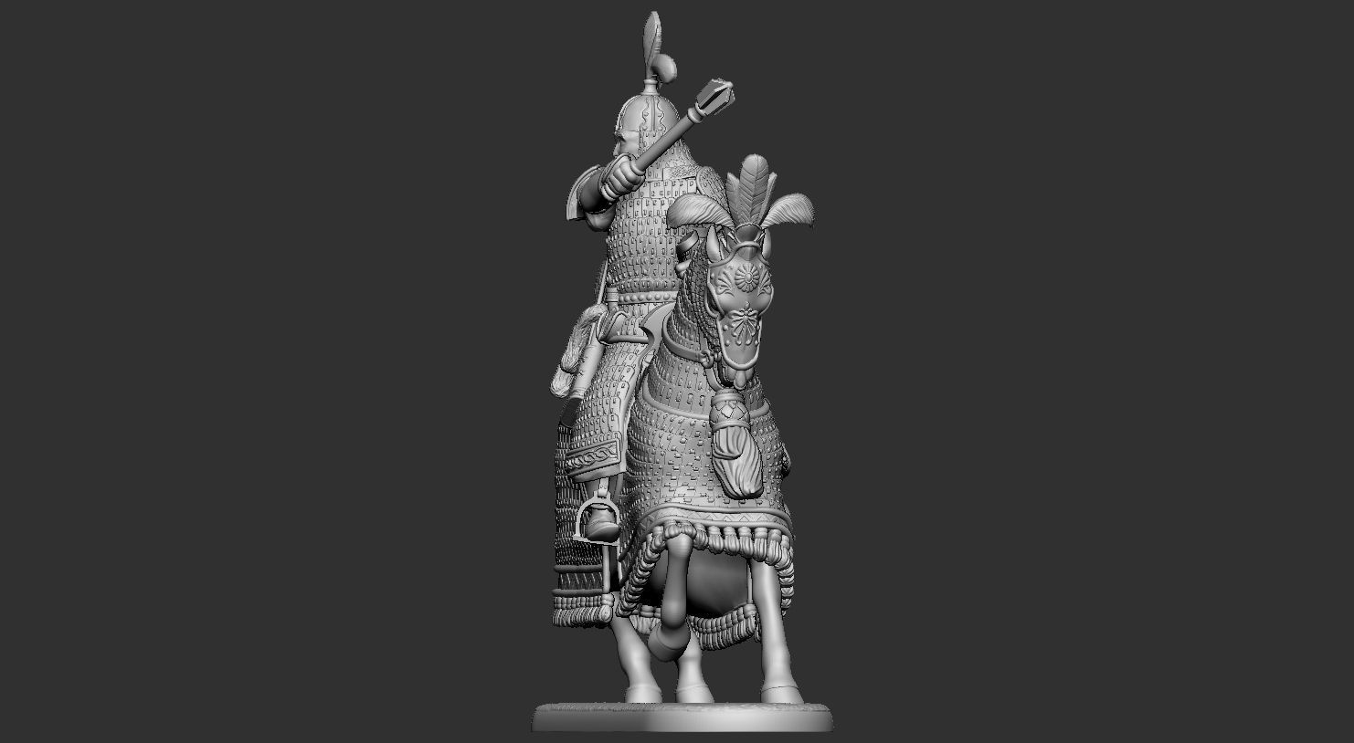 mongolian rider 1 3D print model_29