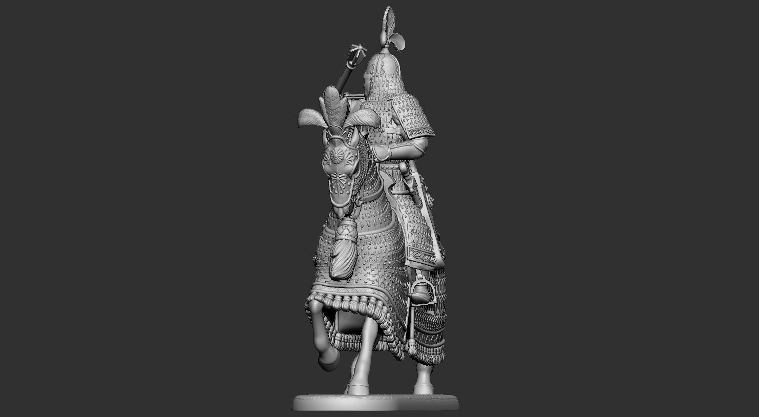 mongolian rider 1 3D print model_31