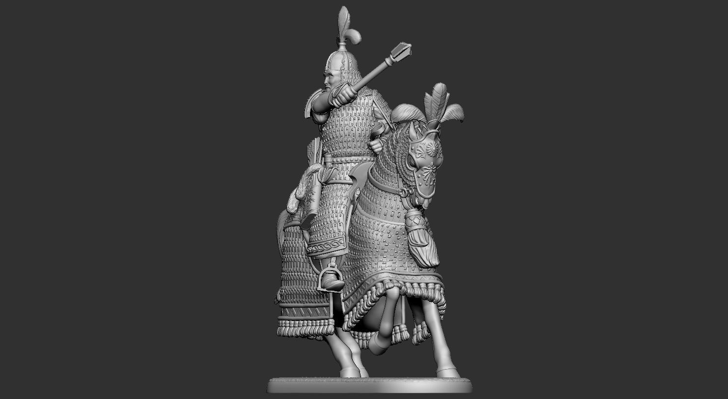 mongolian rider 1 3D print model_28