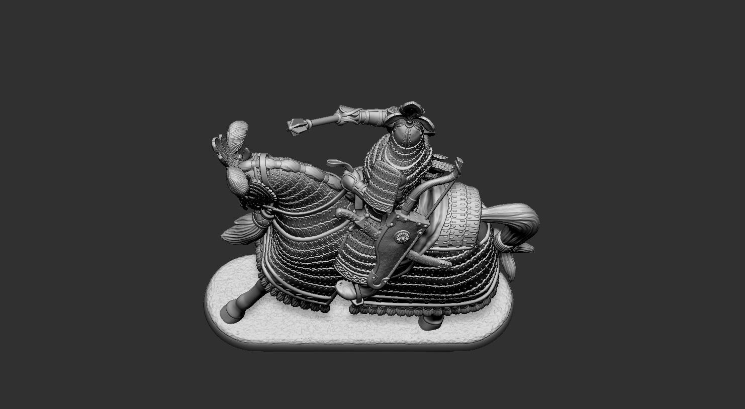 mongolian rider 1 3D print model_25