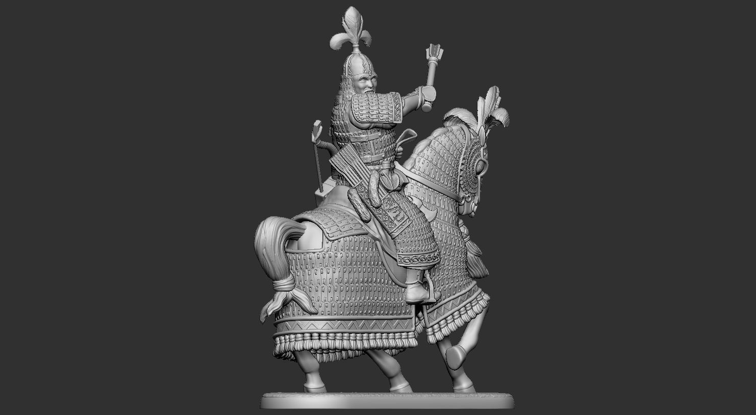 mongolian rider 1 3D print model_16