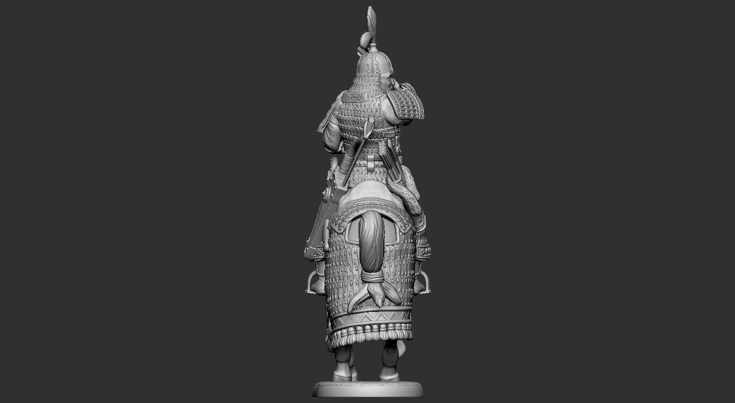 mongolian rider 1 3D print model_14
