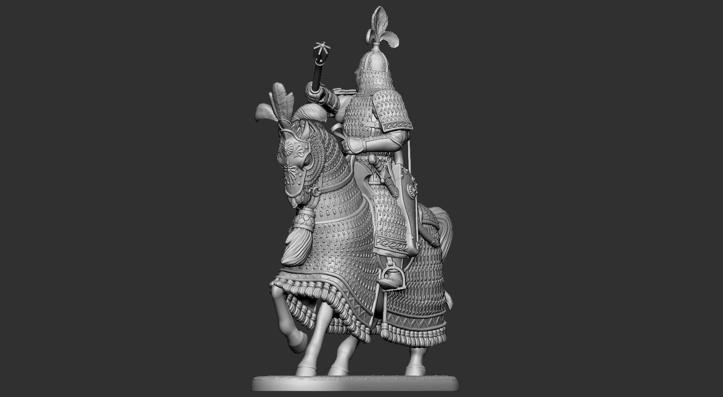 mongolian rider 1 3D print model_32