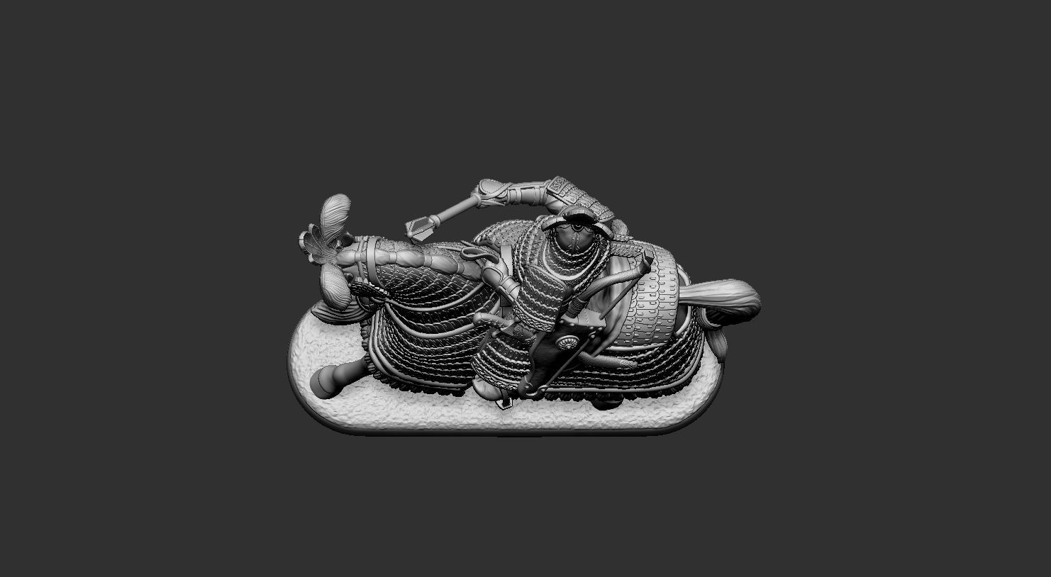 mongolian rider 1 3D print model_23