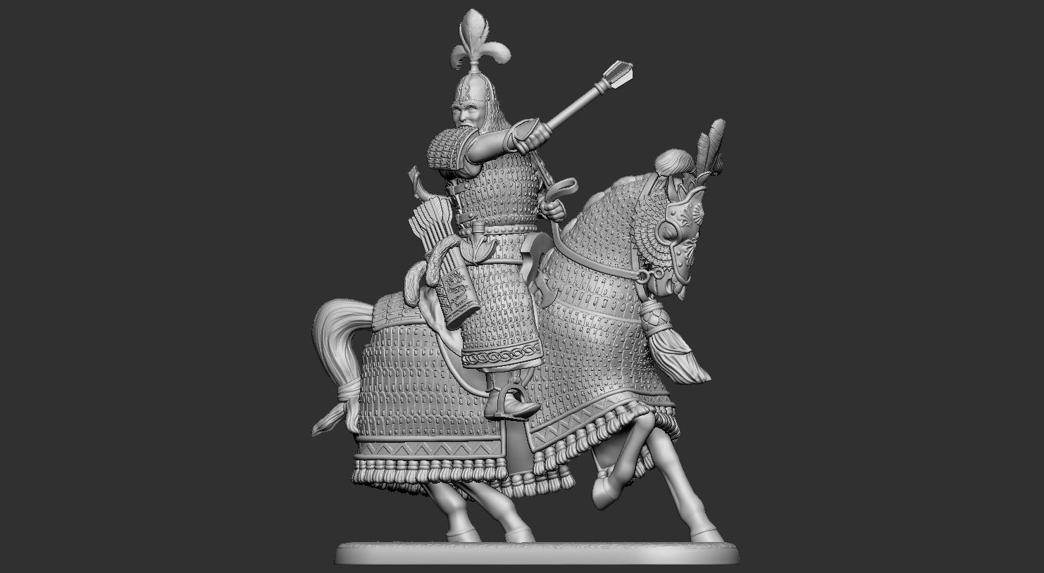 mongolian rider 1 3D print model_24