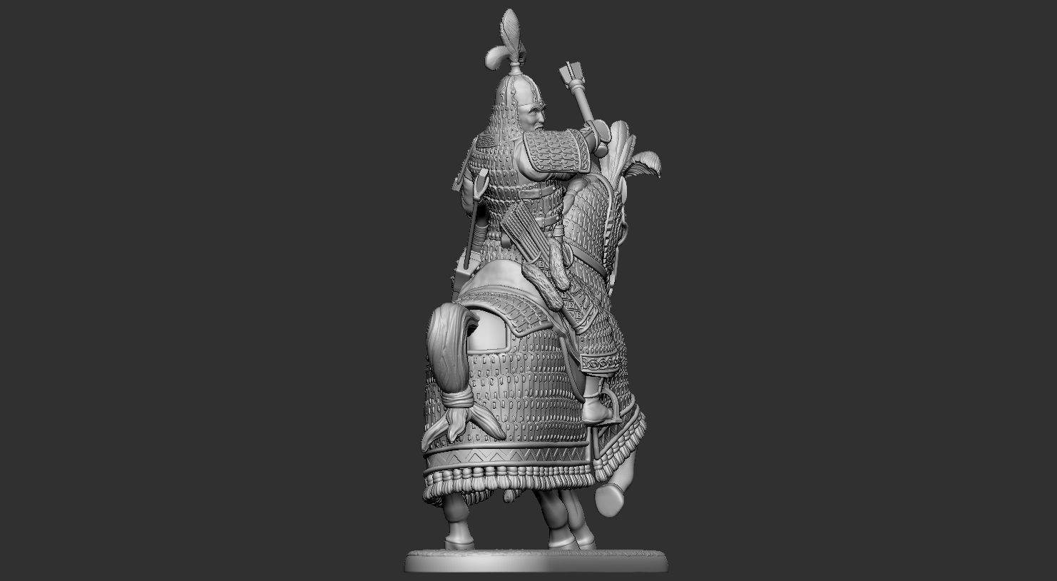 mongolian rider 1 3D print model_15