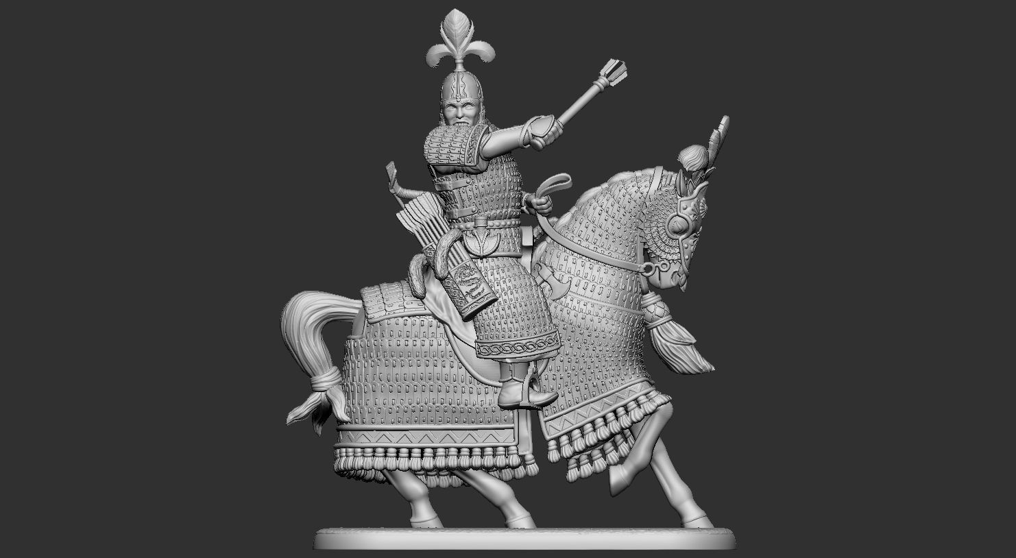 mongolian rider 1 3D print model_19