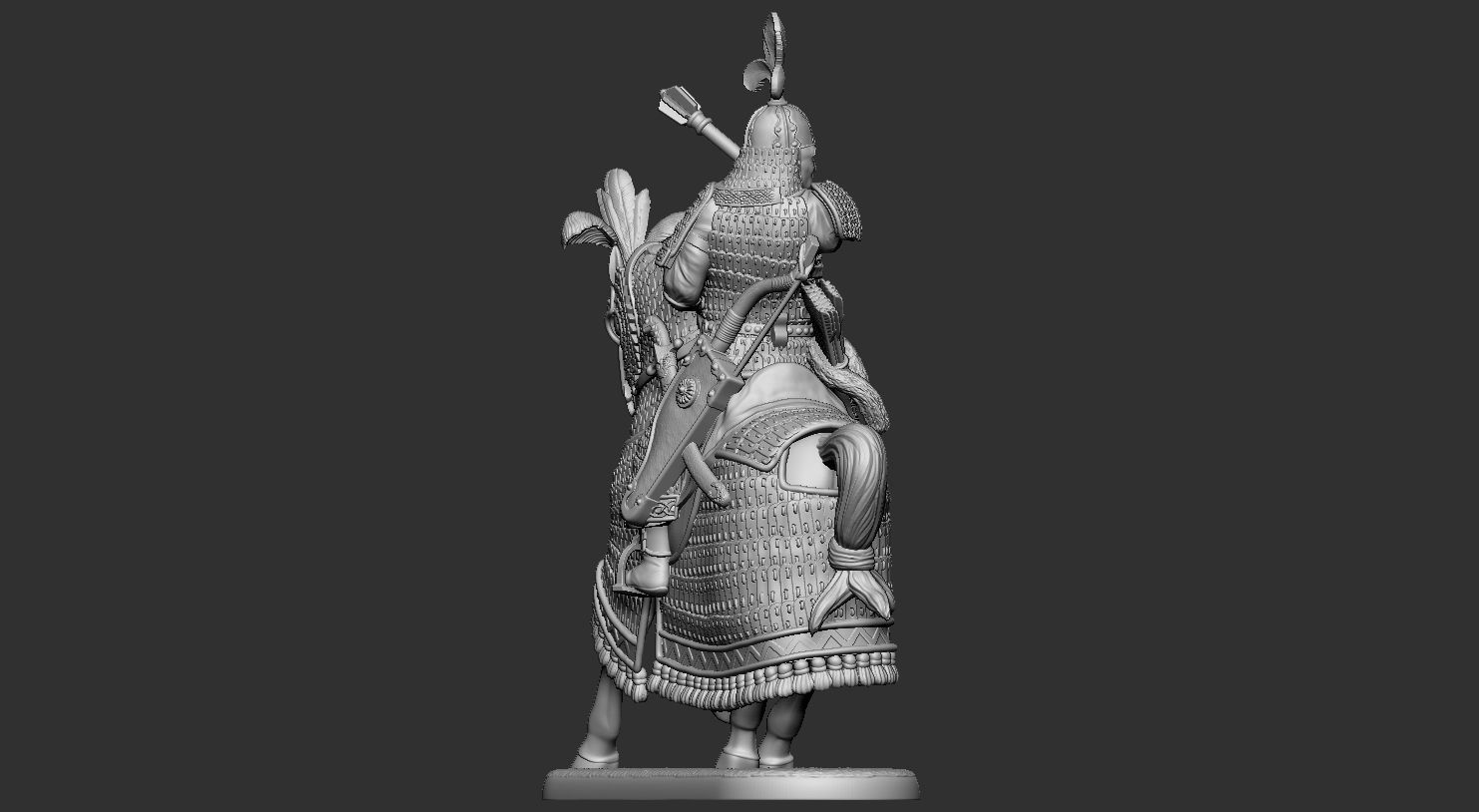 mongolian rider 1 3D print model_10