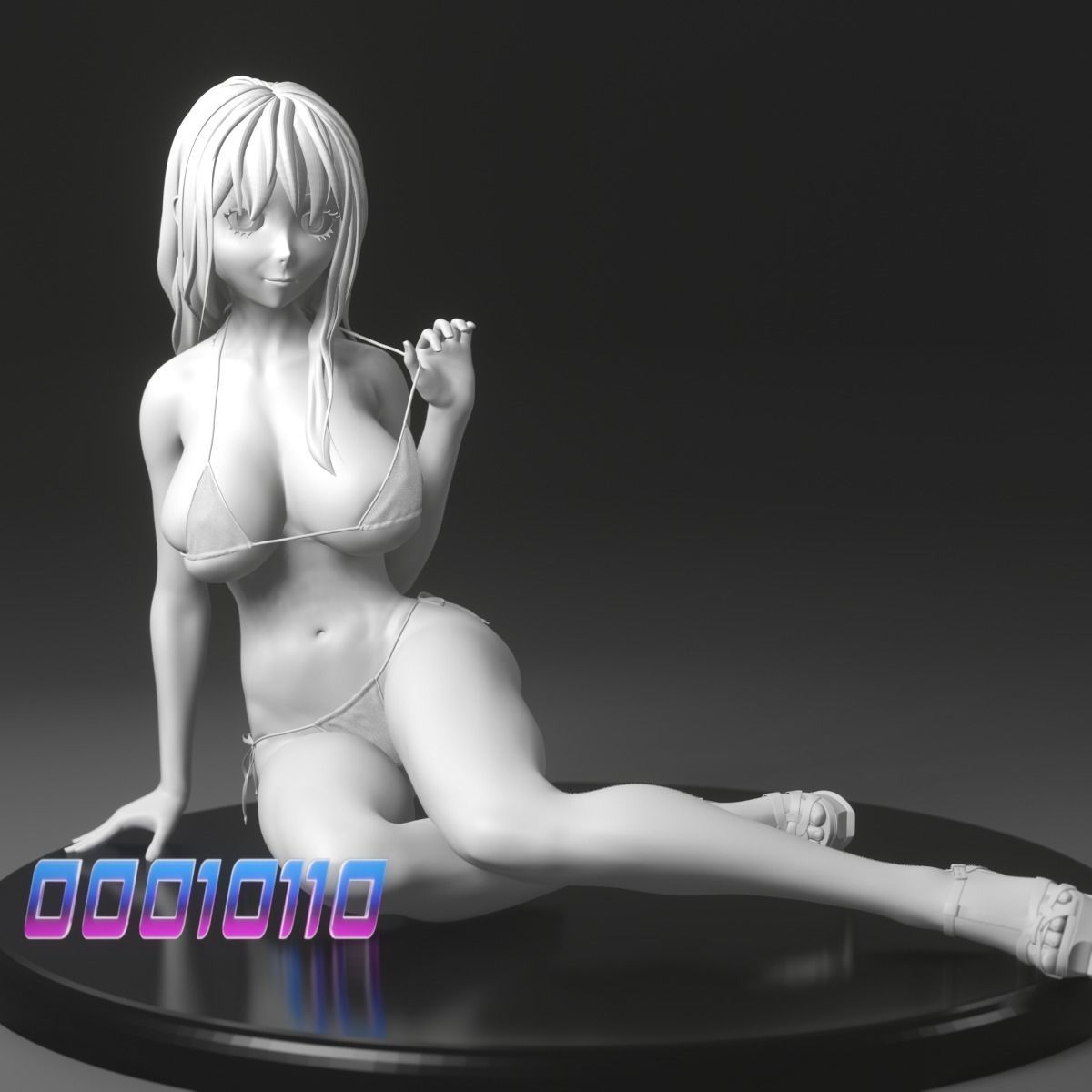 anime-bikini-model 3D print model_1