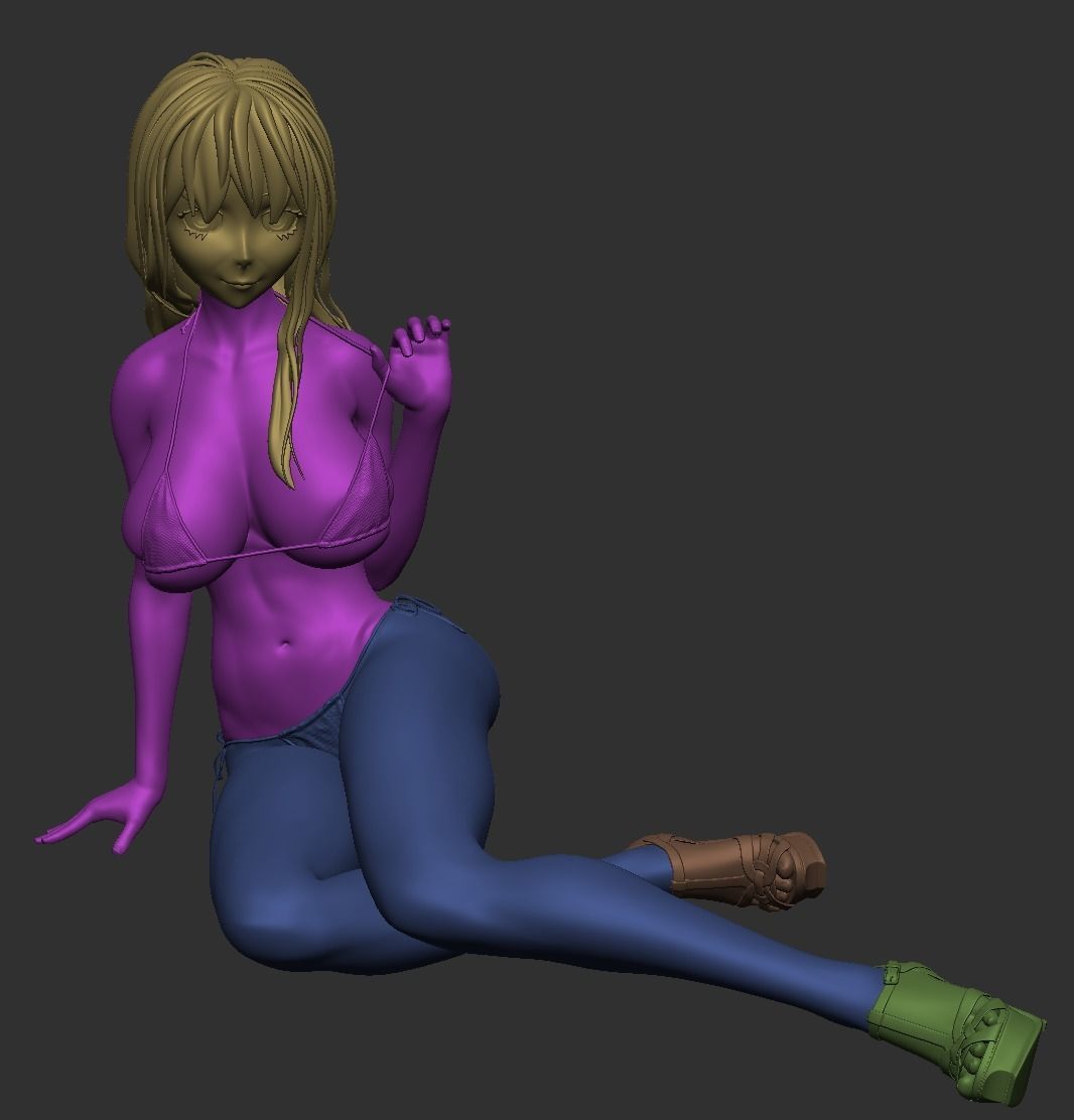anime-bikini-model 3D print model_2