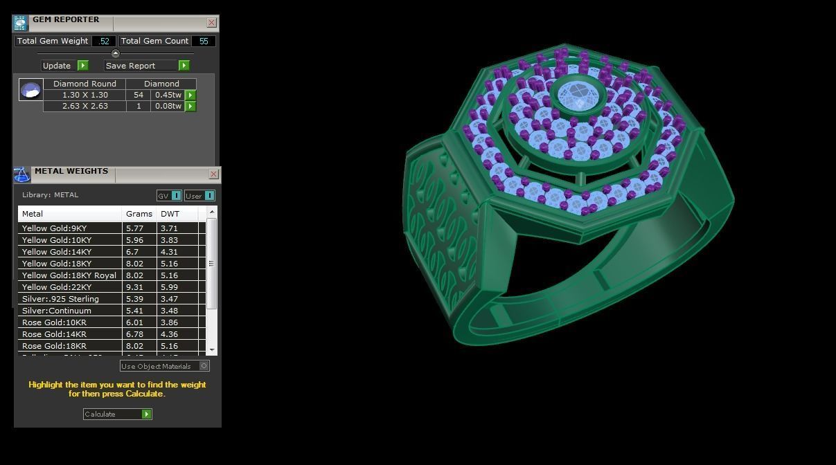 Gents ring - 53 3D print model_1