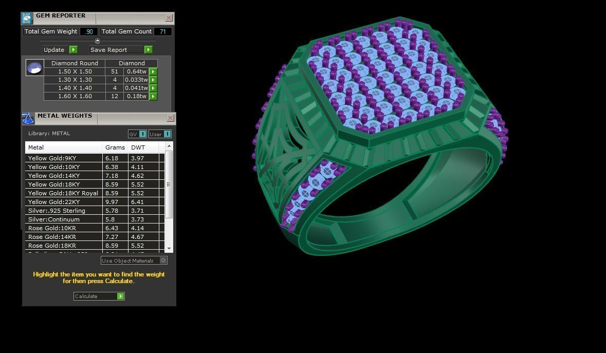 Gents ring - 47 3D print model_1
