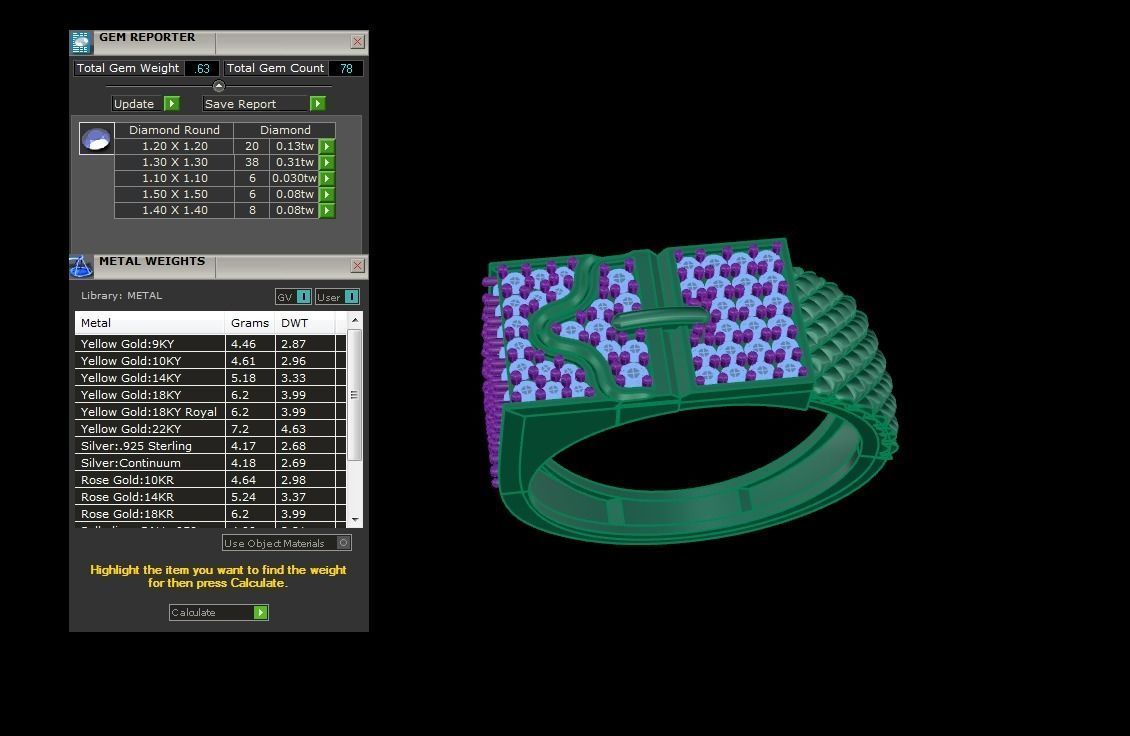 Gents ring - 46 3D print model_1