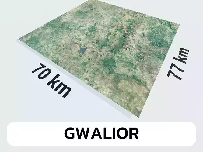 Gwalior India City Landscape 3D Model