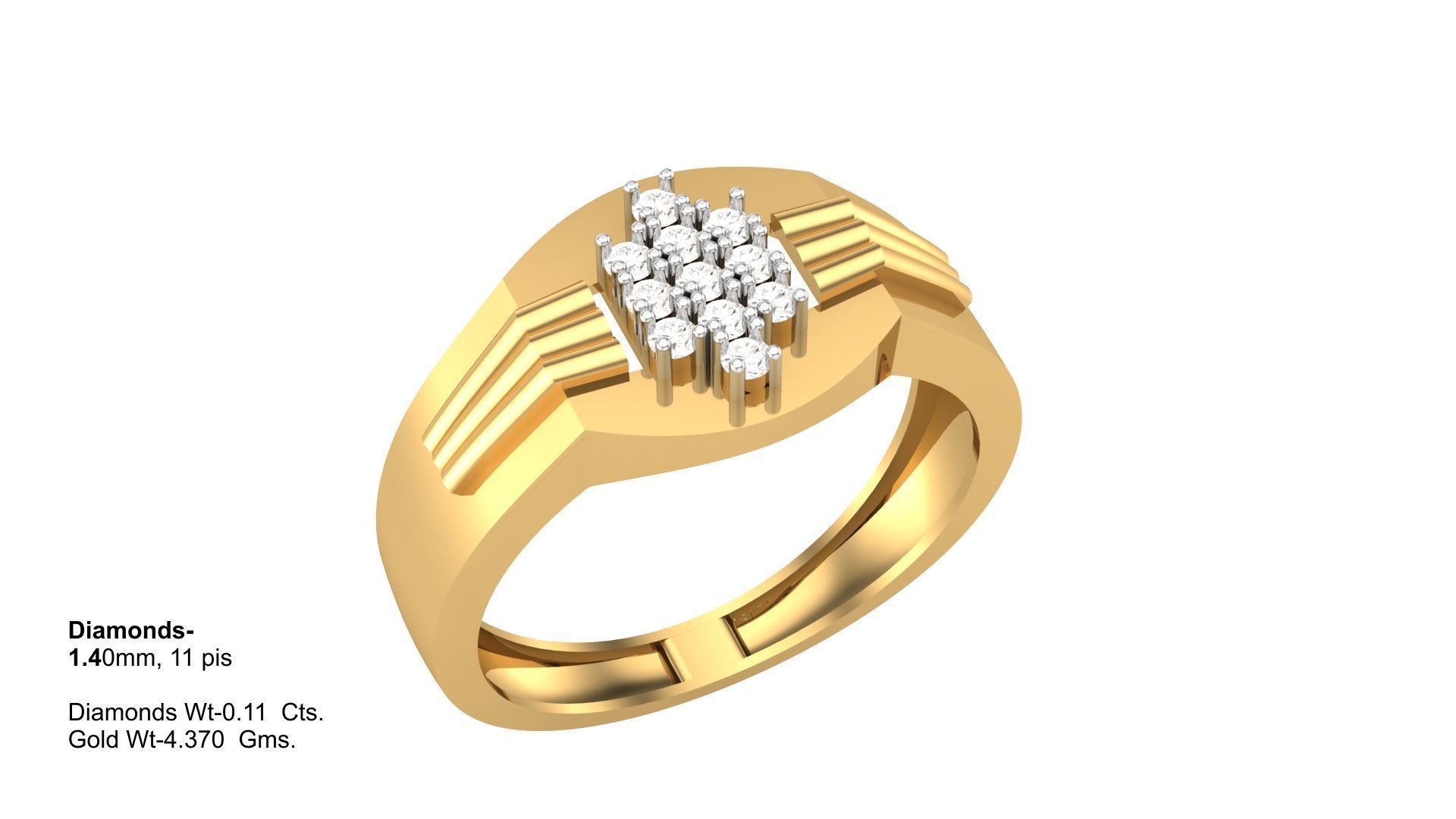 Gents ring - 18 3D print model_1