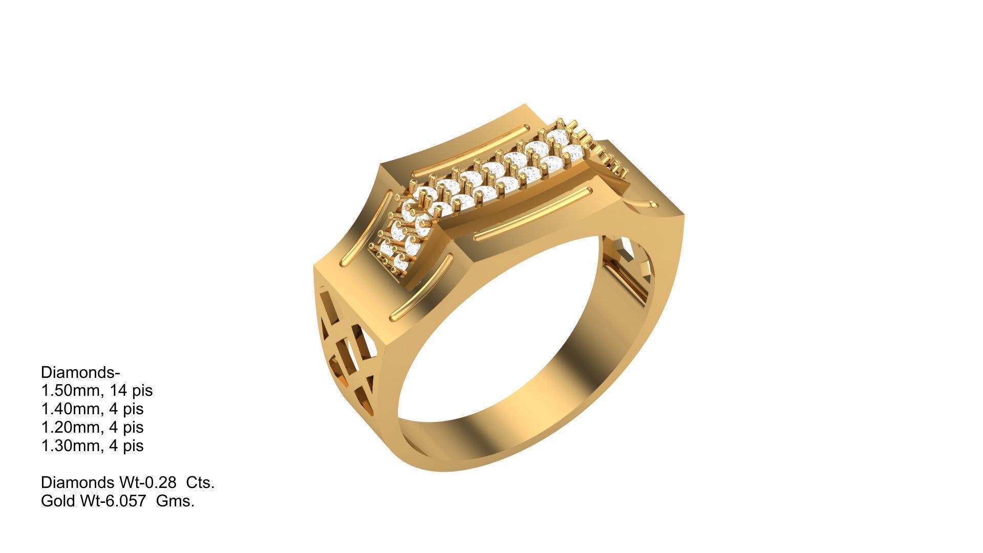 Gents Ring - 17 3D print model_1