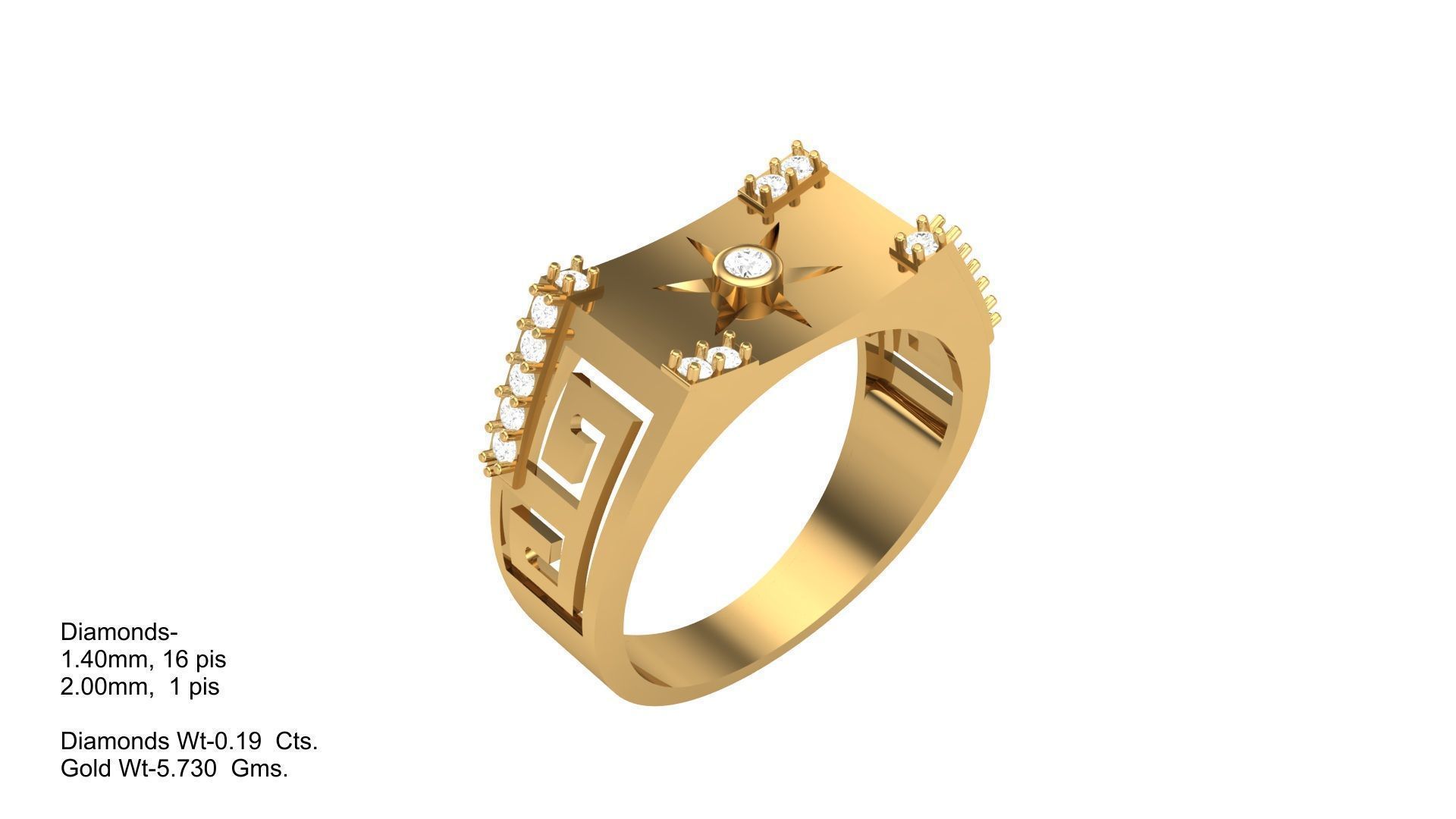 Gents Ring - 13 3D print model_1