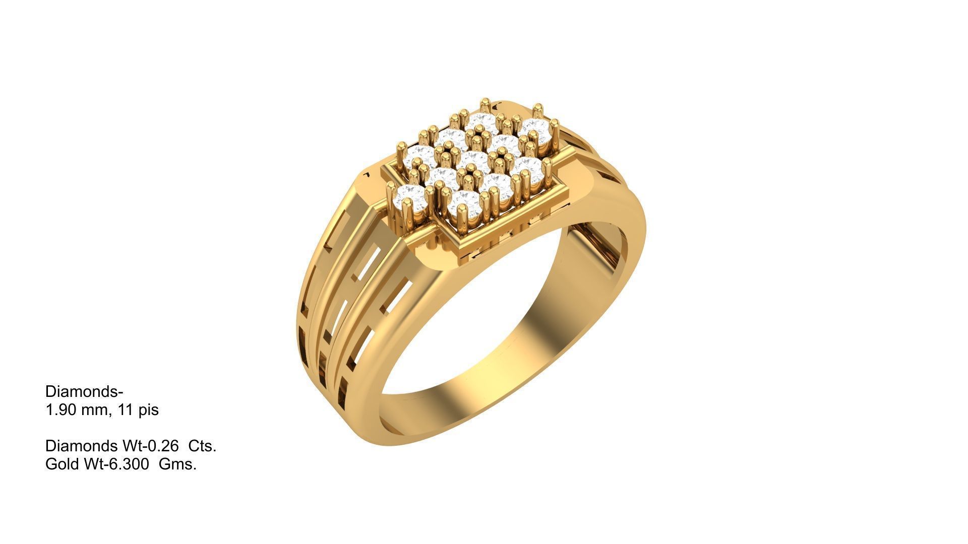 Gents Ring - 1 3D print model_1