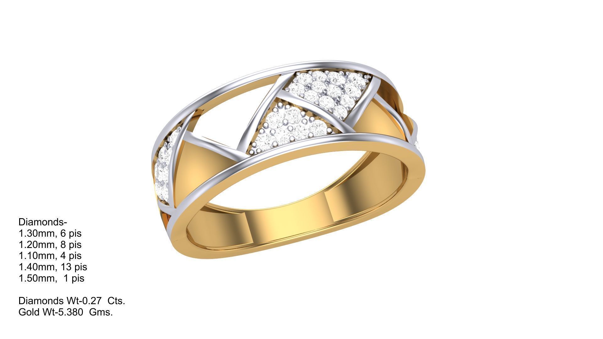Gents Ring - 5 3D print model_1