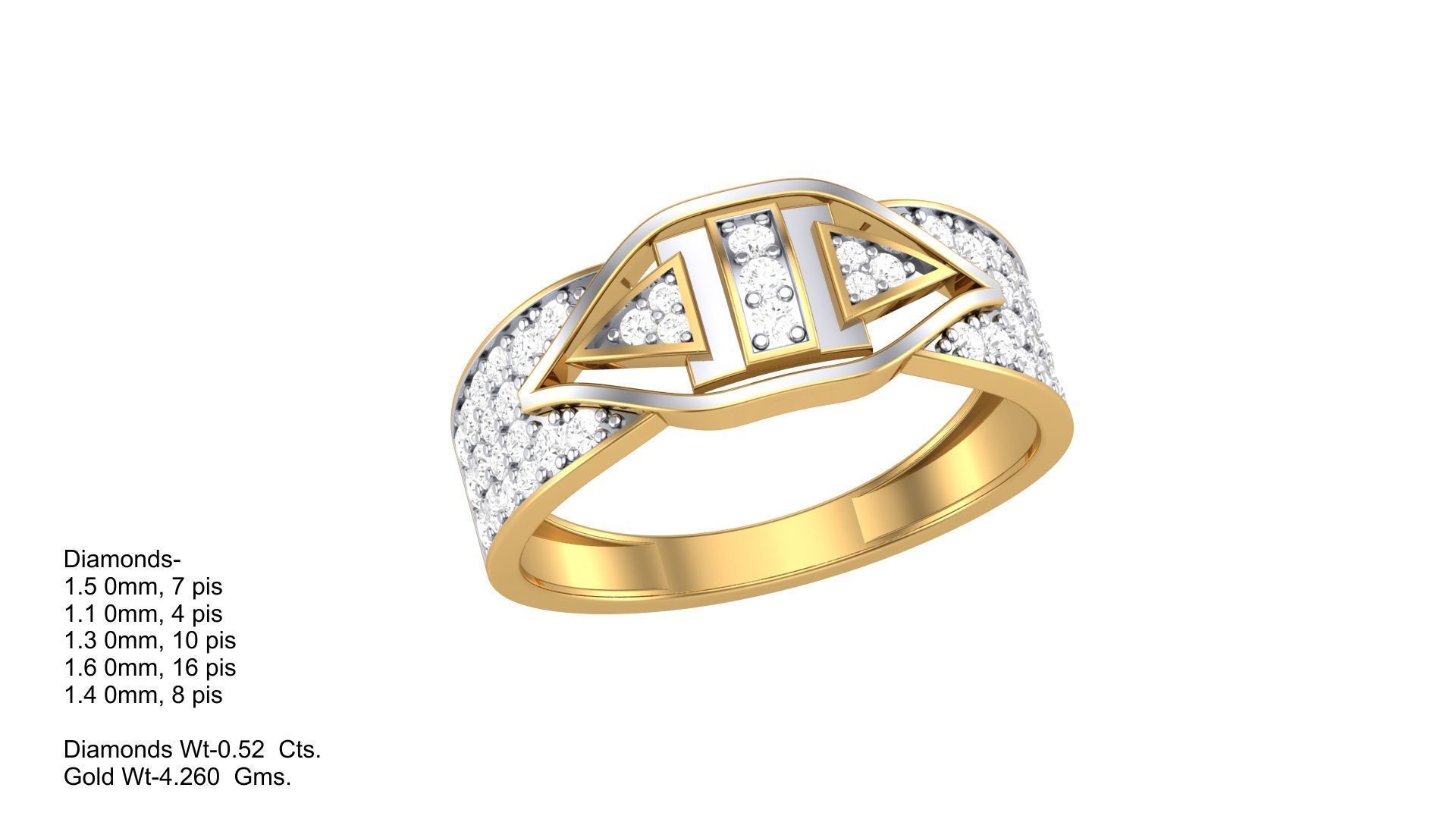 Gents Ring - 22 3D print model_1