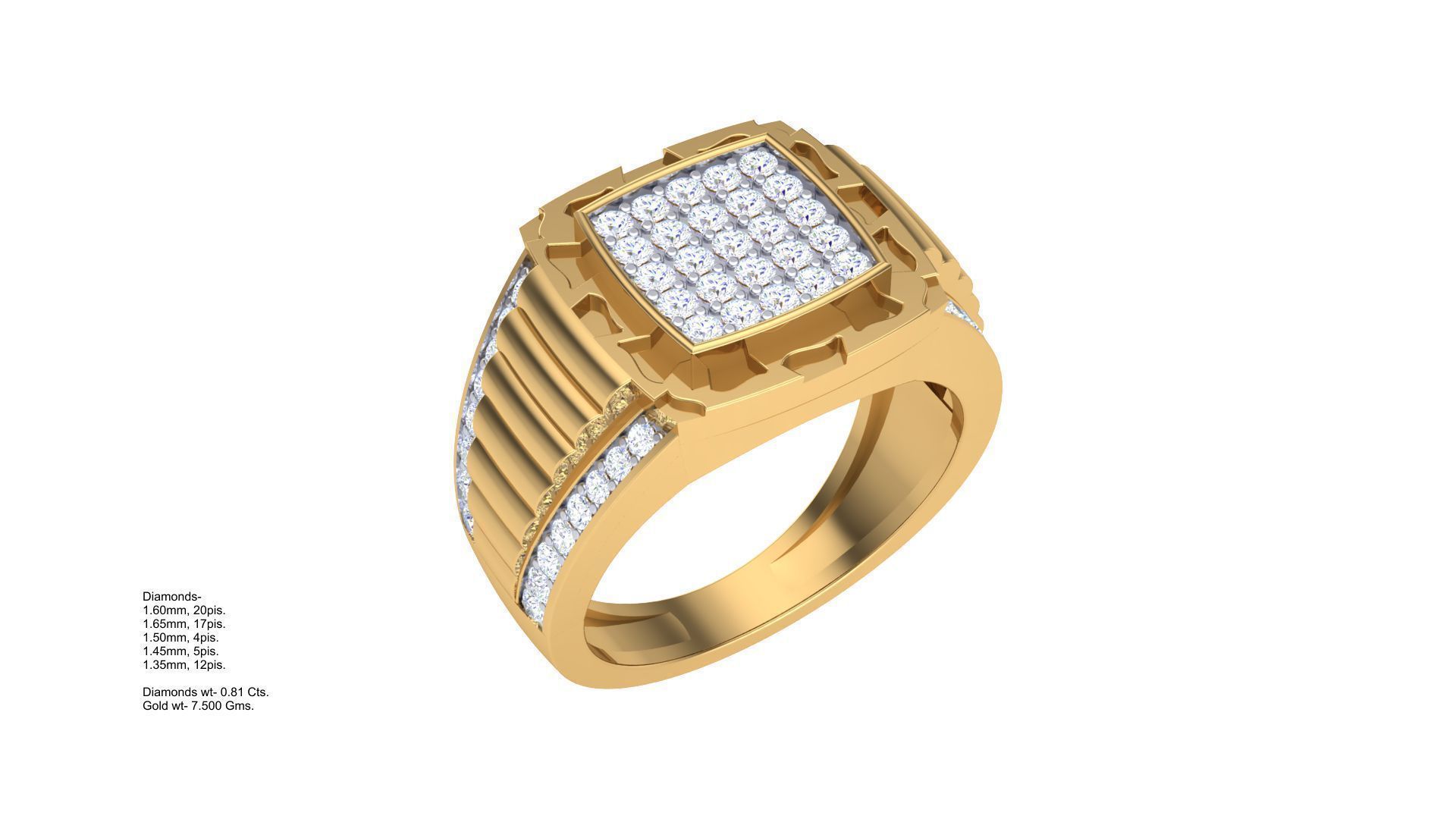 Gents ring - 5 3D print model_2