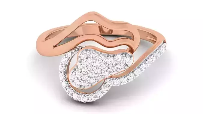 Women Diamond Ring 3dm renders detail