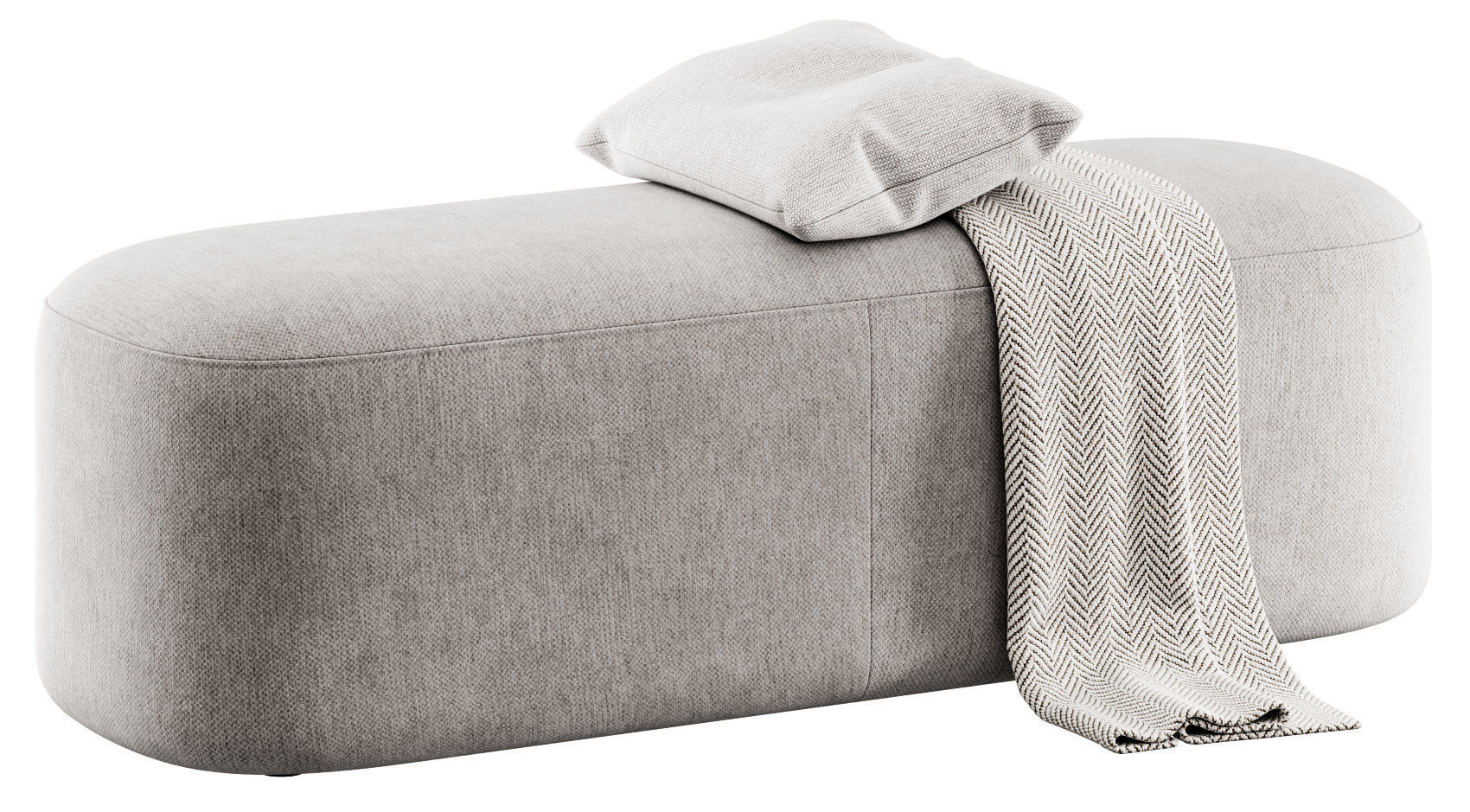 Ottoman bench stool by Vorsen 3D model_6