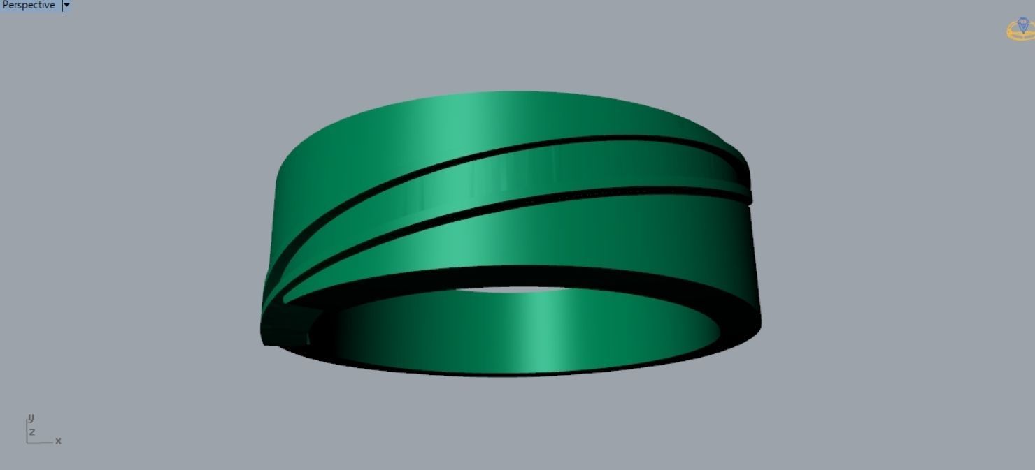 Diamond Ring R 207 3D print model_7