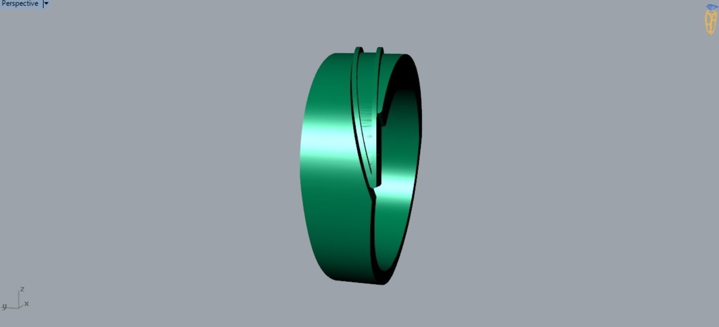 Diamond Ring R 207 3D print model_6